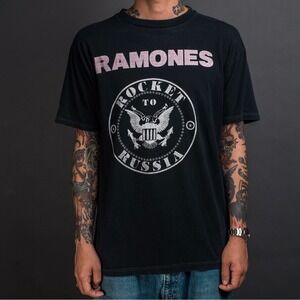 Retro 90_s Ramones Rocket To Russia T-Shirt